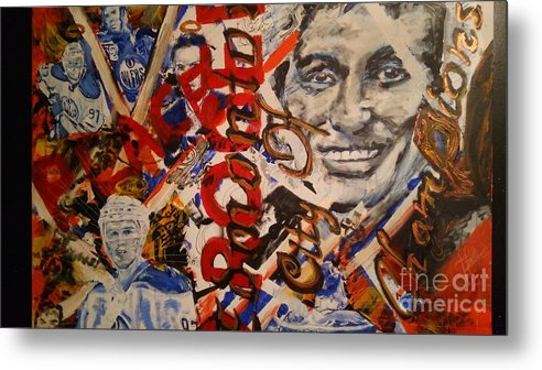 Oiler's Hockey - Metal Print